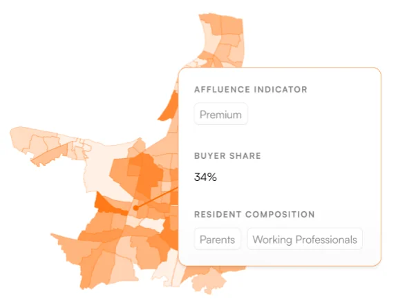 Verified buyer concentration map